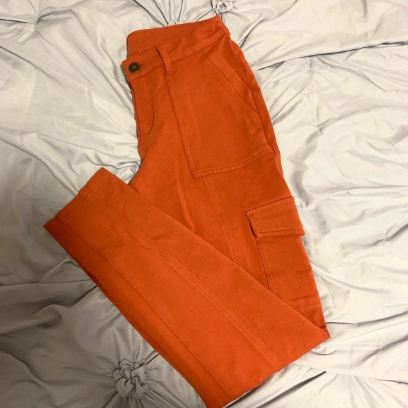 orange jeggings
